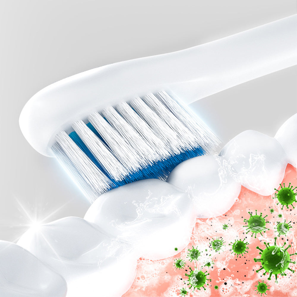 Electric Sonic Toothbrush Kit for Travel Trip Rechargeable 6-Speed Toothbrush with 8 Heads