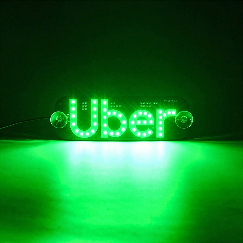 USB LED Taxi Sign with 2 Suction Cups Car Indicator Top Light(No Yellow Car Sticker)
