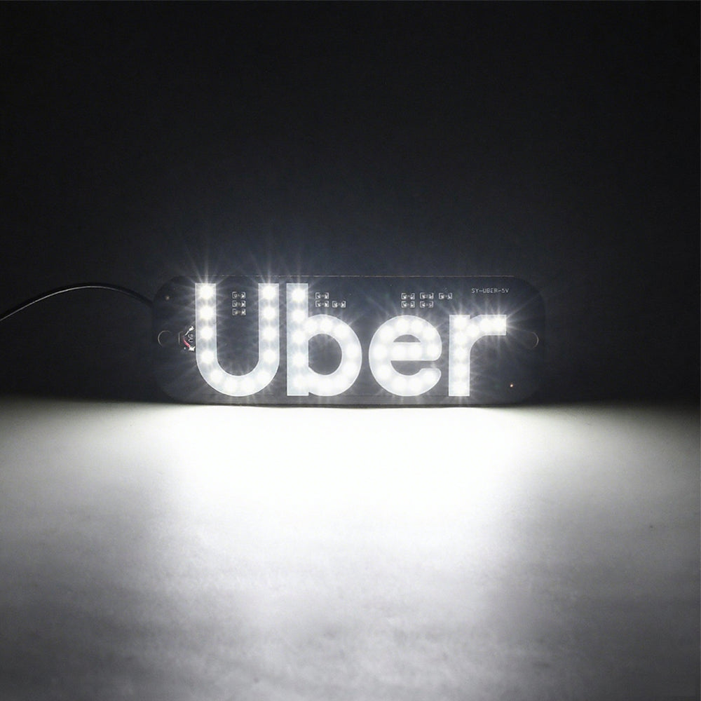 USB LED Taxi Sign with 2 Suction Cups Car Indicator Top Light(No Yellow Car Sticker)