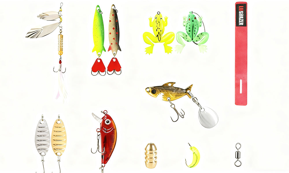 24Pcs Blind Box Fishing Lure Set Assorted Shapes and Sizes with Gift Box