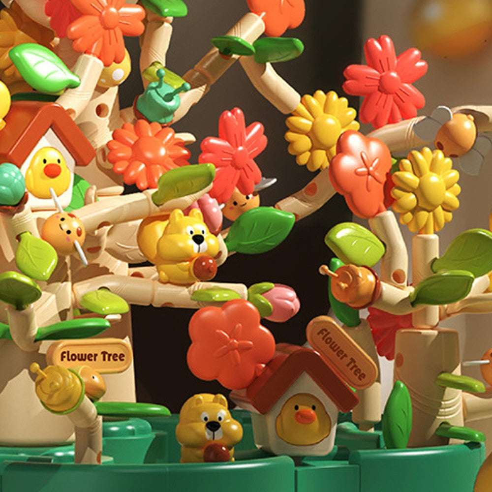 91-Piece Kids DIY Flower Garden Building Toy Set STEM Gardening Pretend Toy