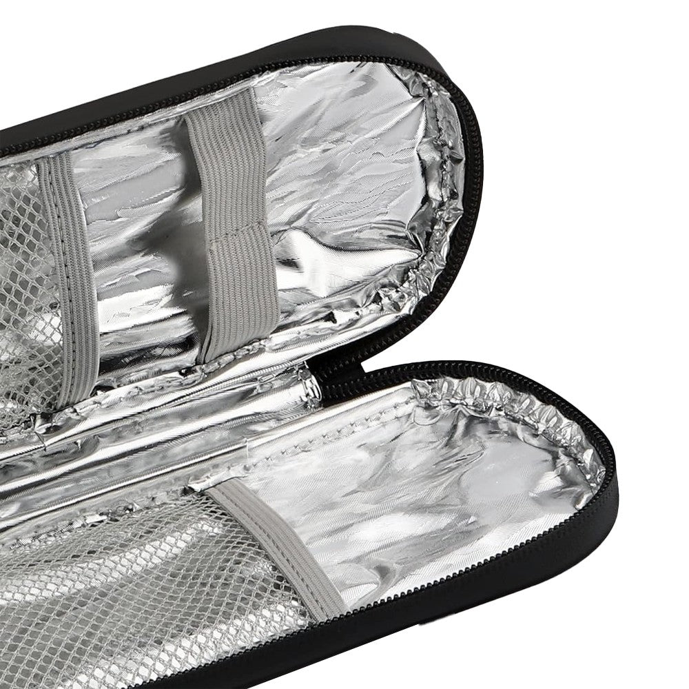 1Pc Travel Insulin Cooler Bag Diabetic Medication Protective Case - Black