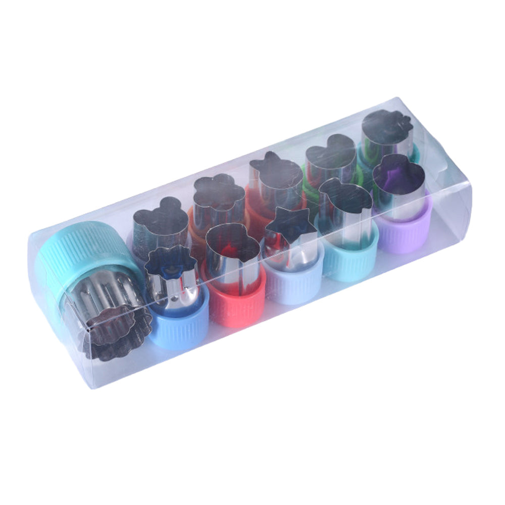 Vegetable Cutter Shapes Set Bread Cutter Set Fruit Cutter Cookie Mold Colorful