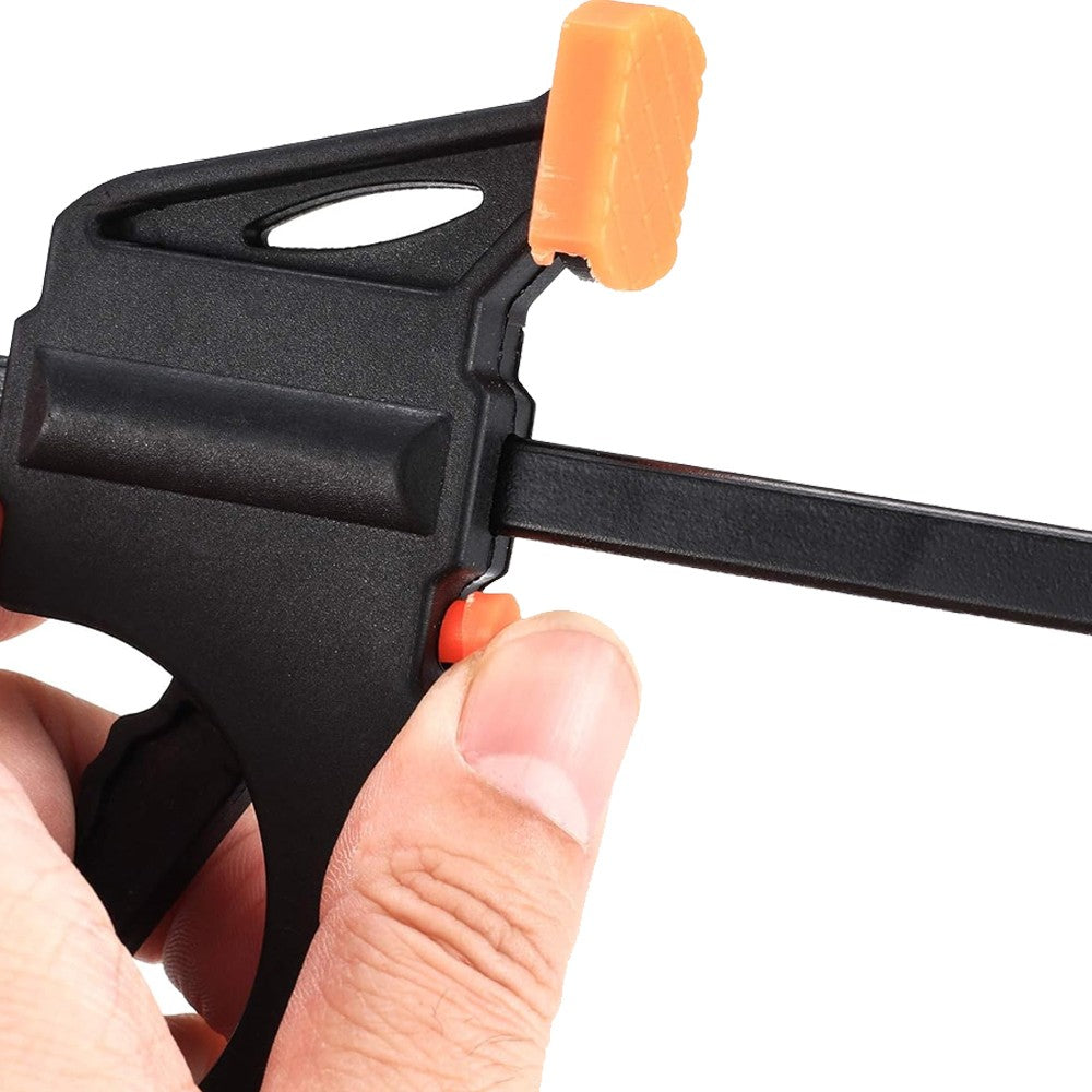 4Pcs 4 Inch Woodworking Clamp Jaws Ratchet Trigger Clamp for Crafts Wood Gluing