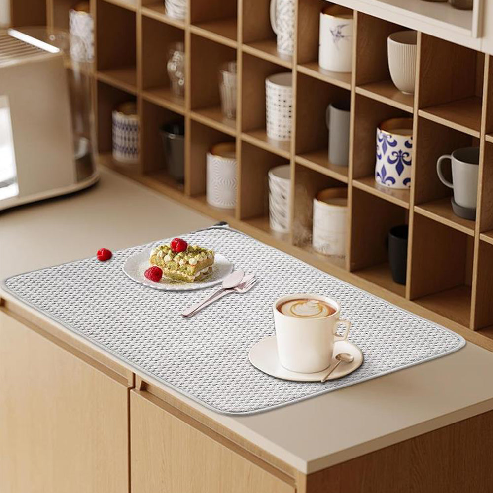 45x60cm Microfiber Dish Drying Mat for Kitchen Counter