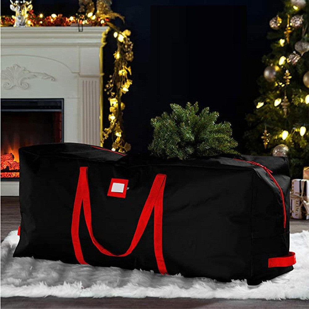 165x38x76cm Oxford Cloth Christmas Tree Storage Bag - Black