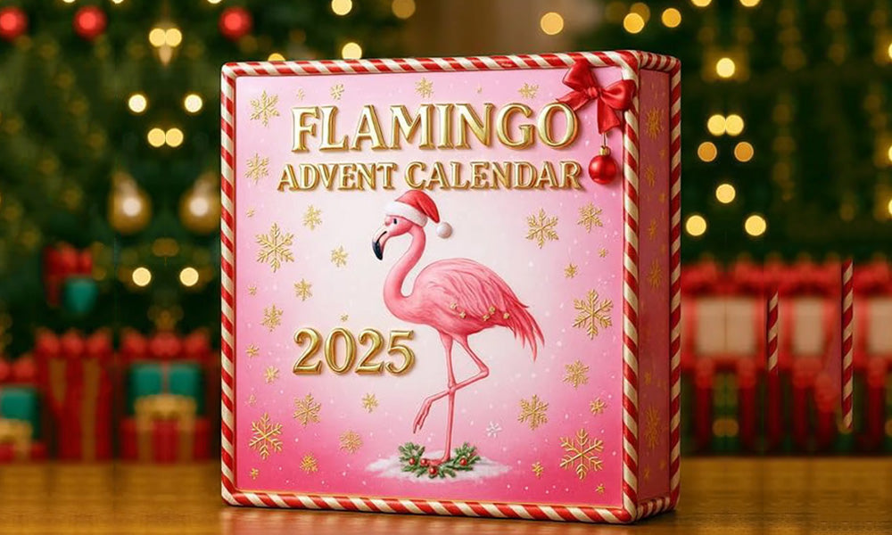 2D Flat Advent Calendar Surprise Box Flamingo Theme Christmas Gift