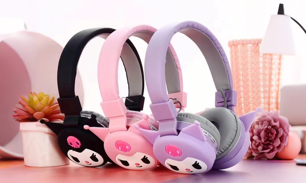 Cartoon Bluetooth Headphones with Foldable Lightweight Design for Kids