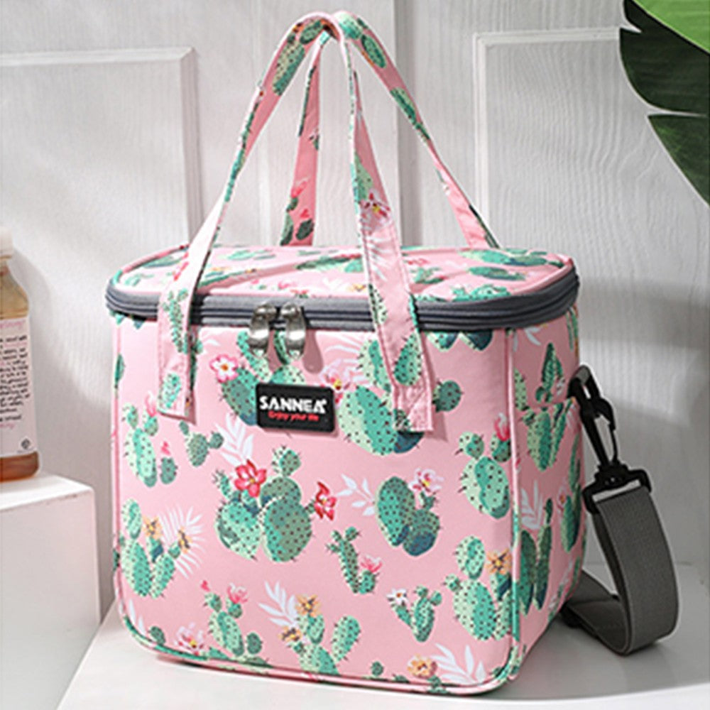 Portable Oxford Cloth Thermal Lunch Bag Insulated Cooler Bag - Style 2