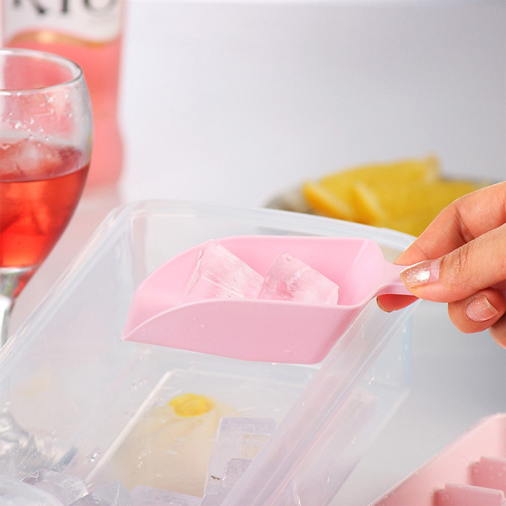 1Pc 55 Nugget Ice Cube Tray Easy Release Ice Cube Maker Mold with Bin - Pink