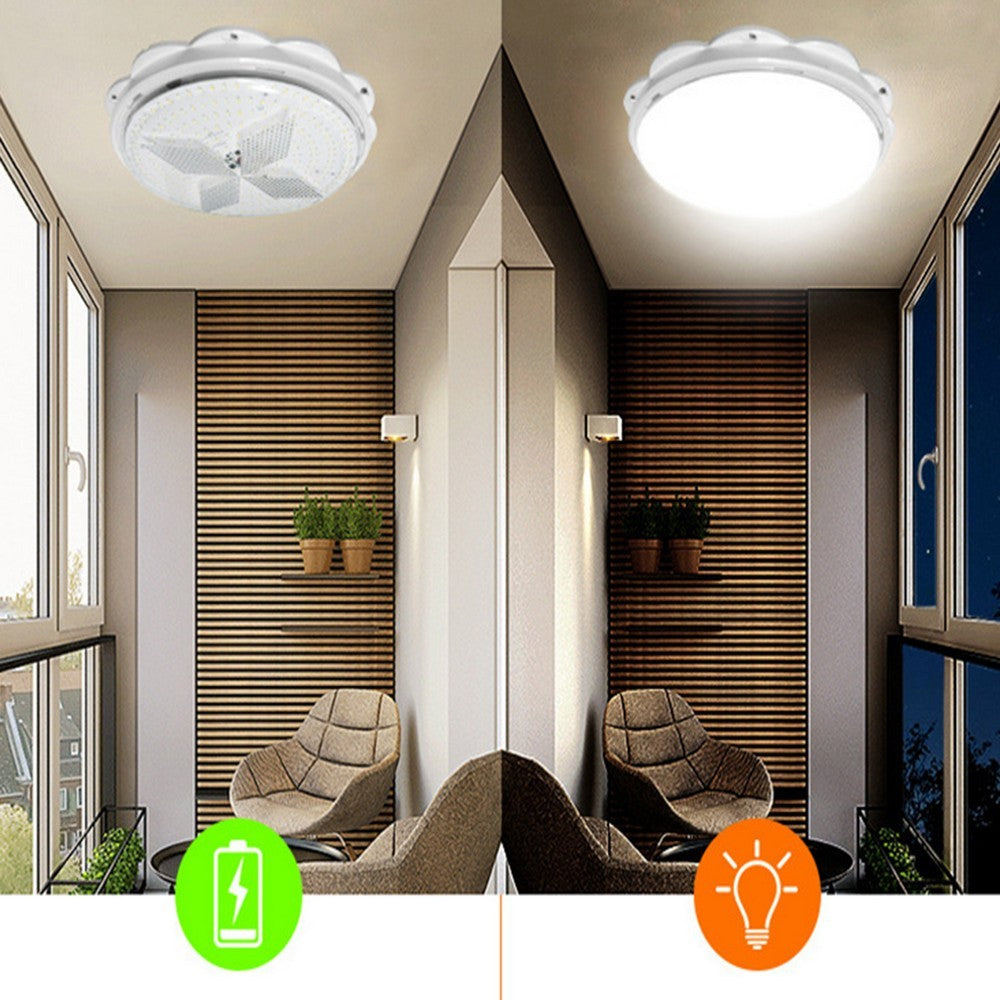 Solar Ceiling Light Garden Corridor Solar Chandelier with Remote Control