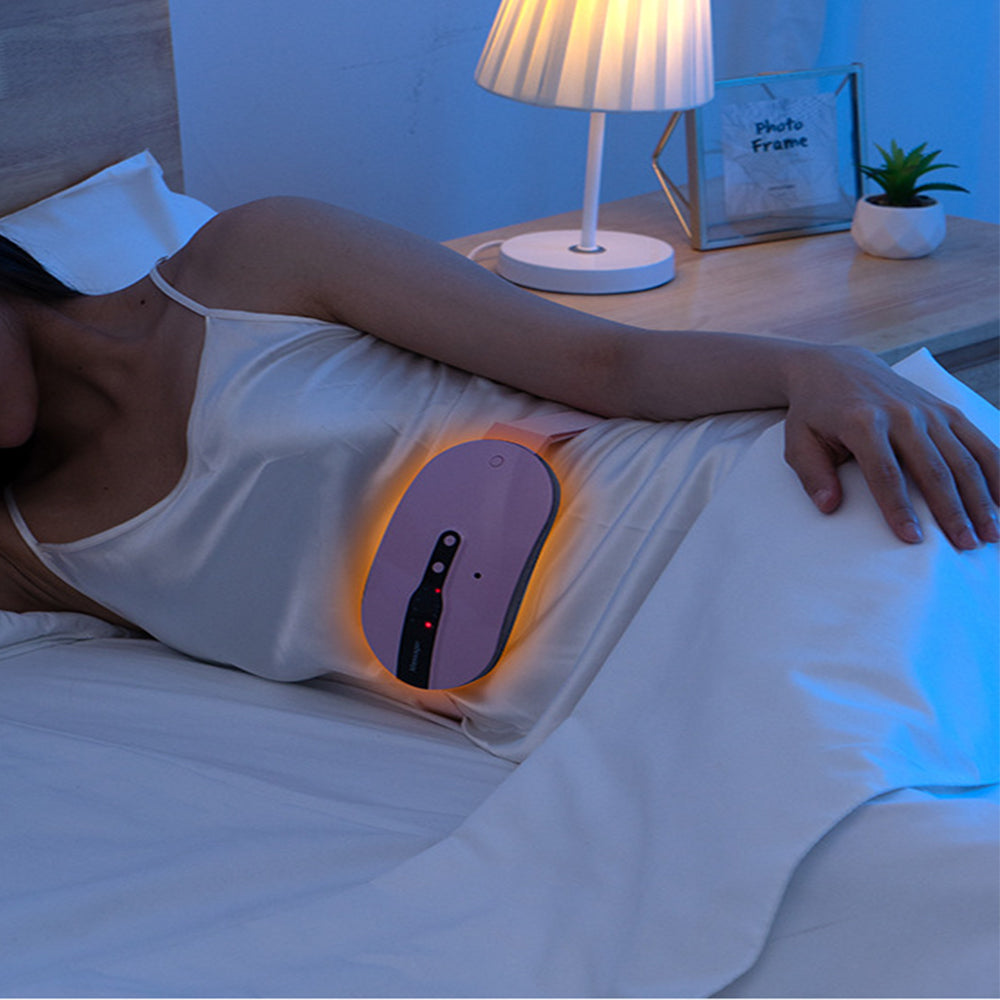 2Pcs Smart Uterine Warming Belt with 3 Heat Levels 3 Vibration Massage Modes