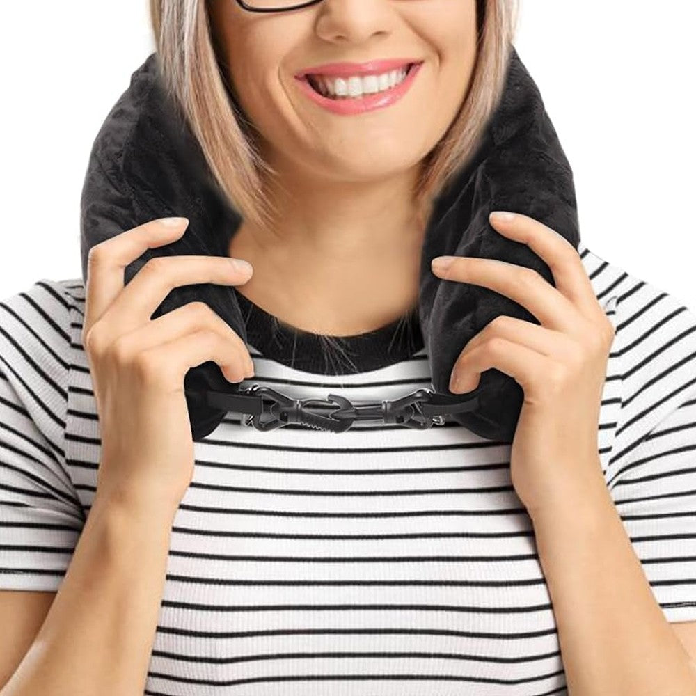 1Pc Stuffable Travel Neck Pillow Carry-On Luggage Unfilled Pillowcase - Style 2