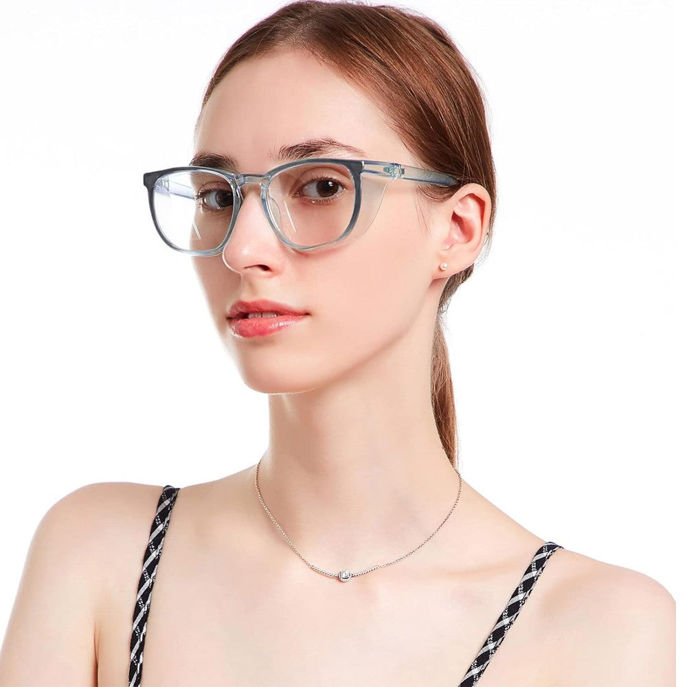 1Pc Anti-Fog Safety Goggles Blue Light Blocking Protective Glasses - Blue