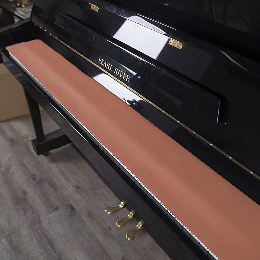 1Pc 126x18cm Piano Keyboard Cover Dustproof Cloth Protective Cover - Orange