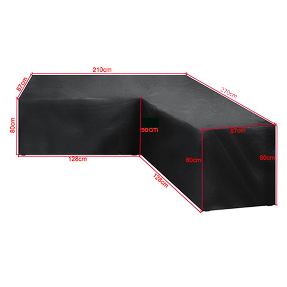 Waterproof L-Shape Outdoor Sectional Sofa Cover Furniture Cover - Style 3