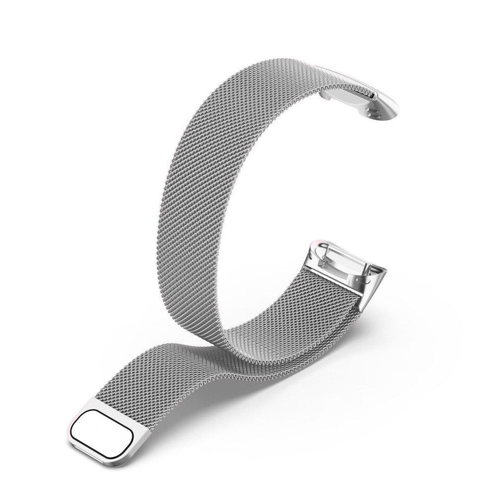 For Fitbit Charge 5 Stainless Steel Band Magnet Strap Replacement - Silver - L