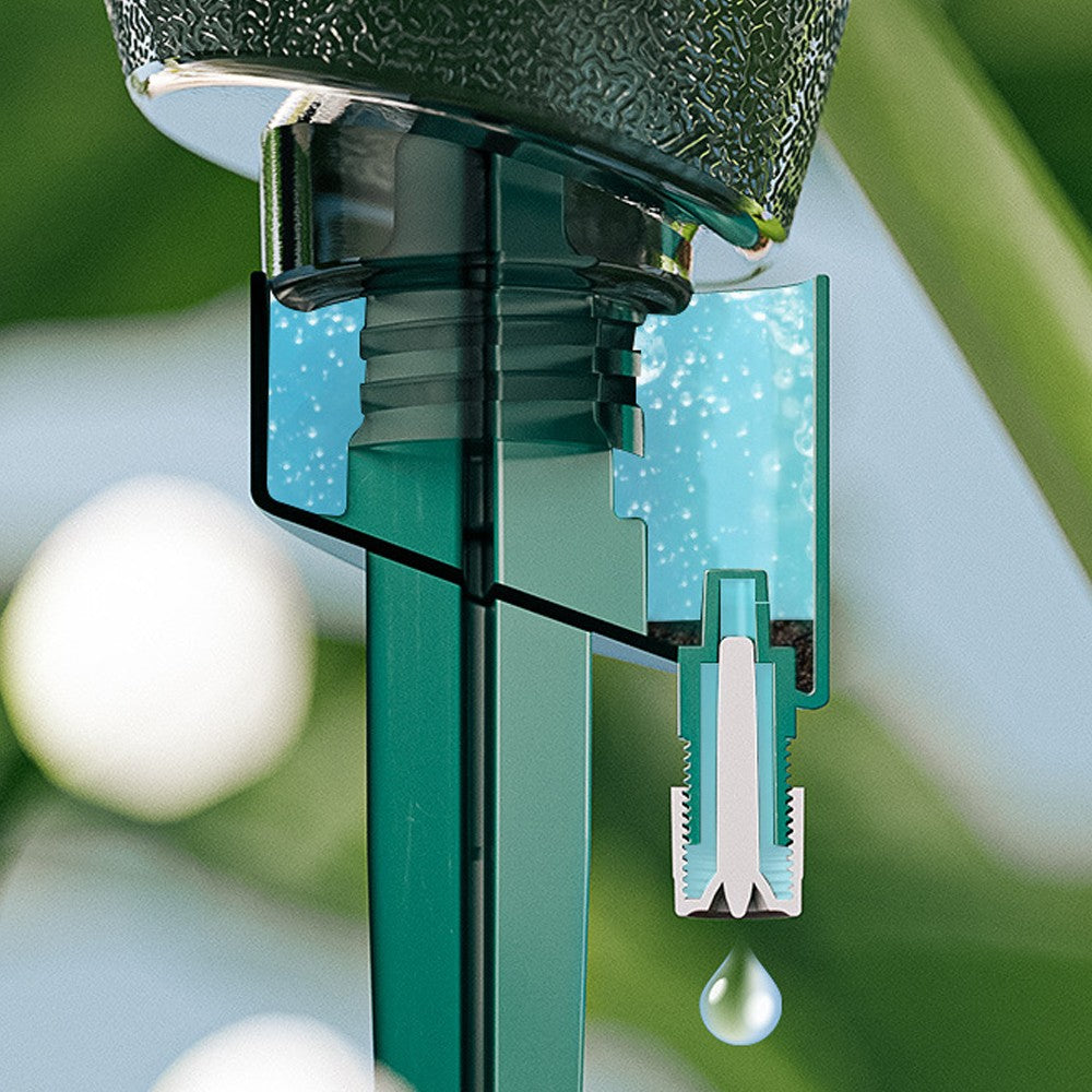 4Pcs Plant Self Watering Spikes Automatic Drip Irrigation System With Bottles
