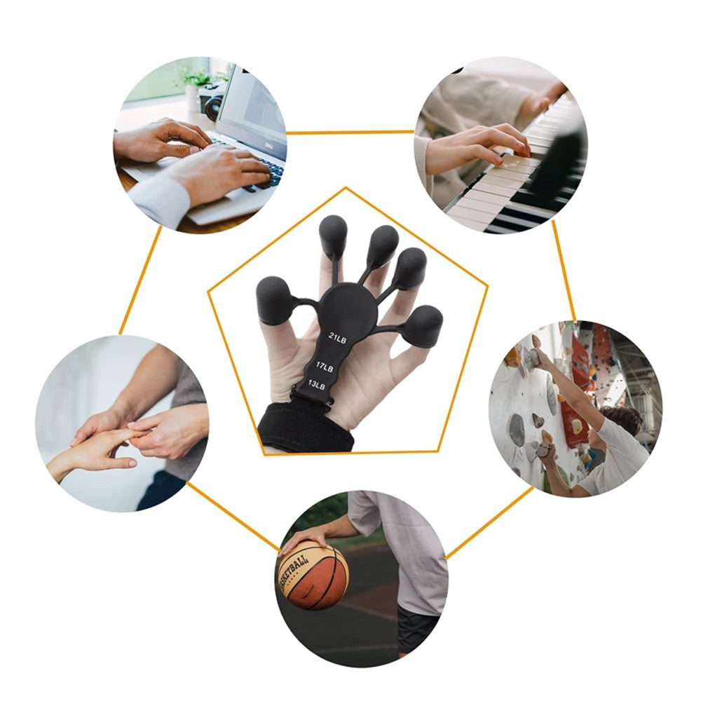 4Pcs Finger Exerciser Hand Grip Strength Trainer Finger Strengthener