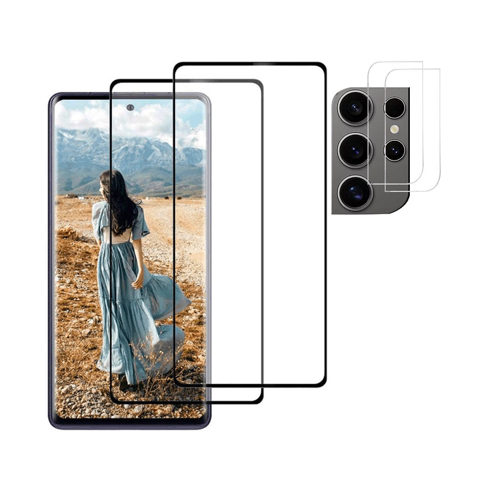 For Samsung Galaxy S24 Ultra Tempered Glass Screen and Camera Protector Set
