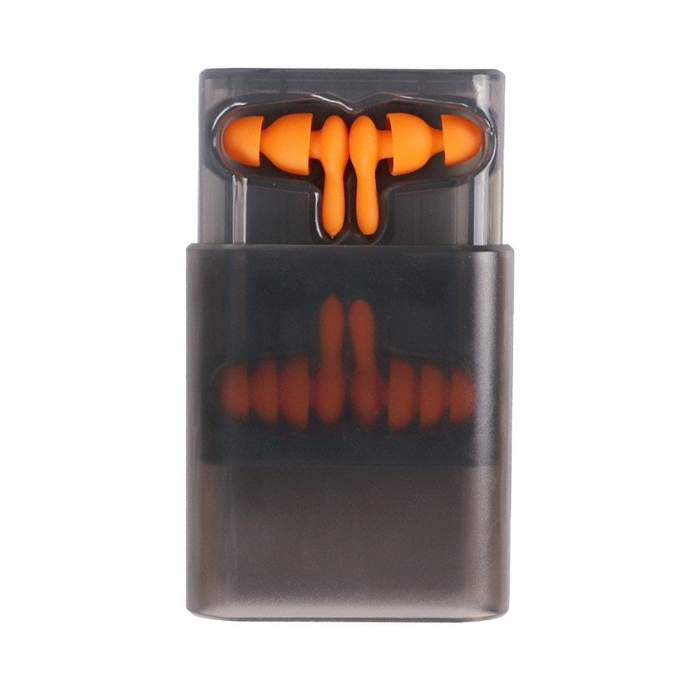 2 Pairs of Silicone Noise Reduction Earplug Hearing Protection Ear Plug - Orange