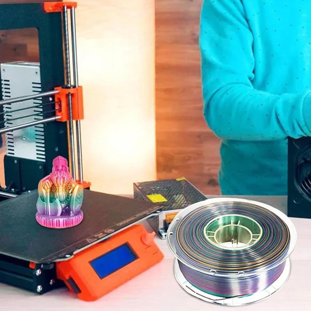 Gradient Color Change Silk PLA 3D Printing Filament for Most FDM 3D Printers ST4