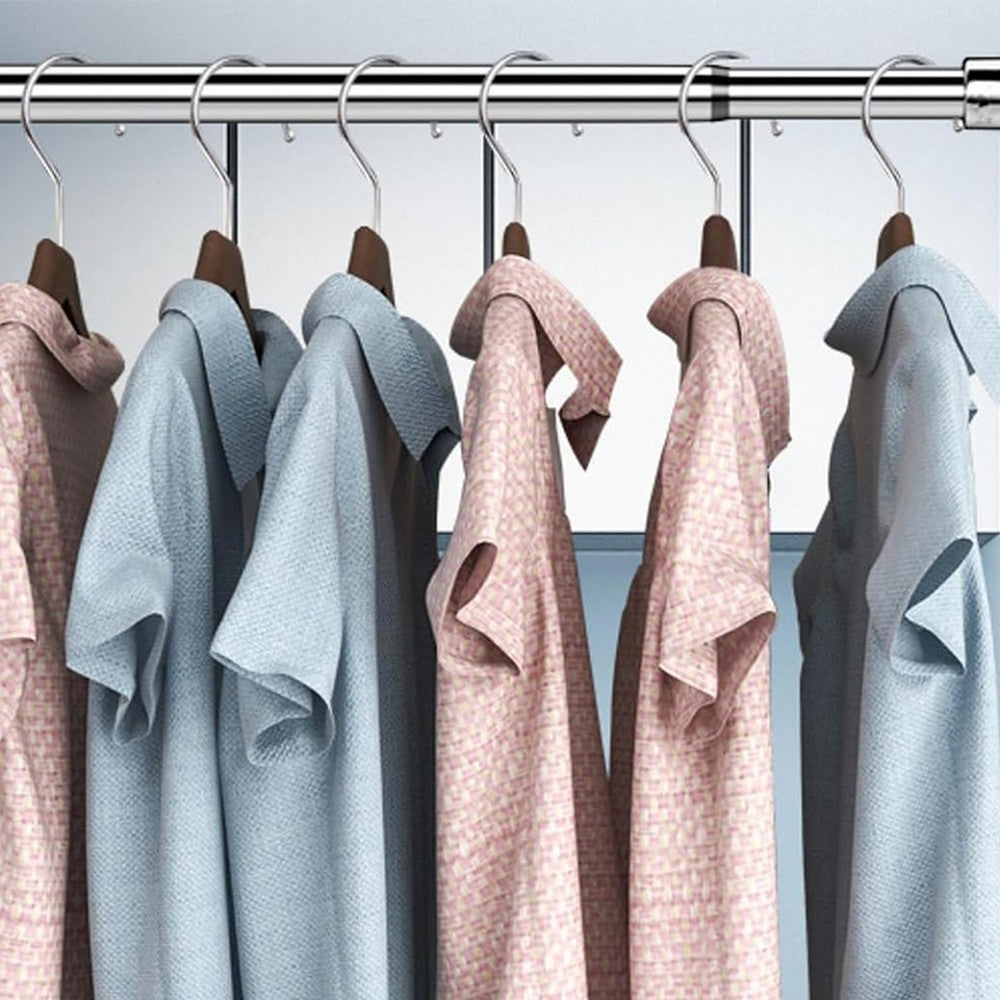 100-170cm Adjustable Bathroom Telescopic Curtain Rail Rod Tension Hanging Pole