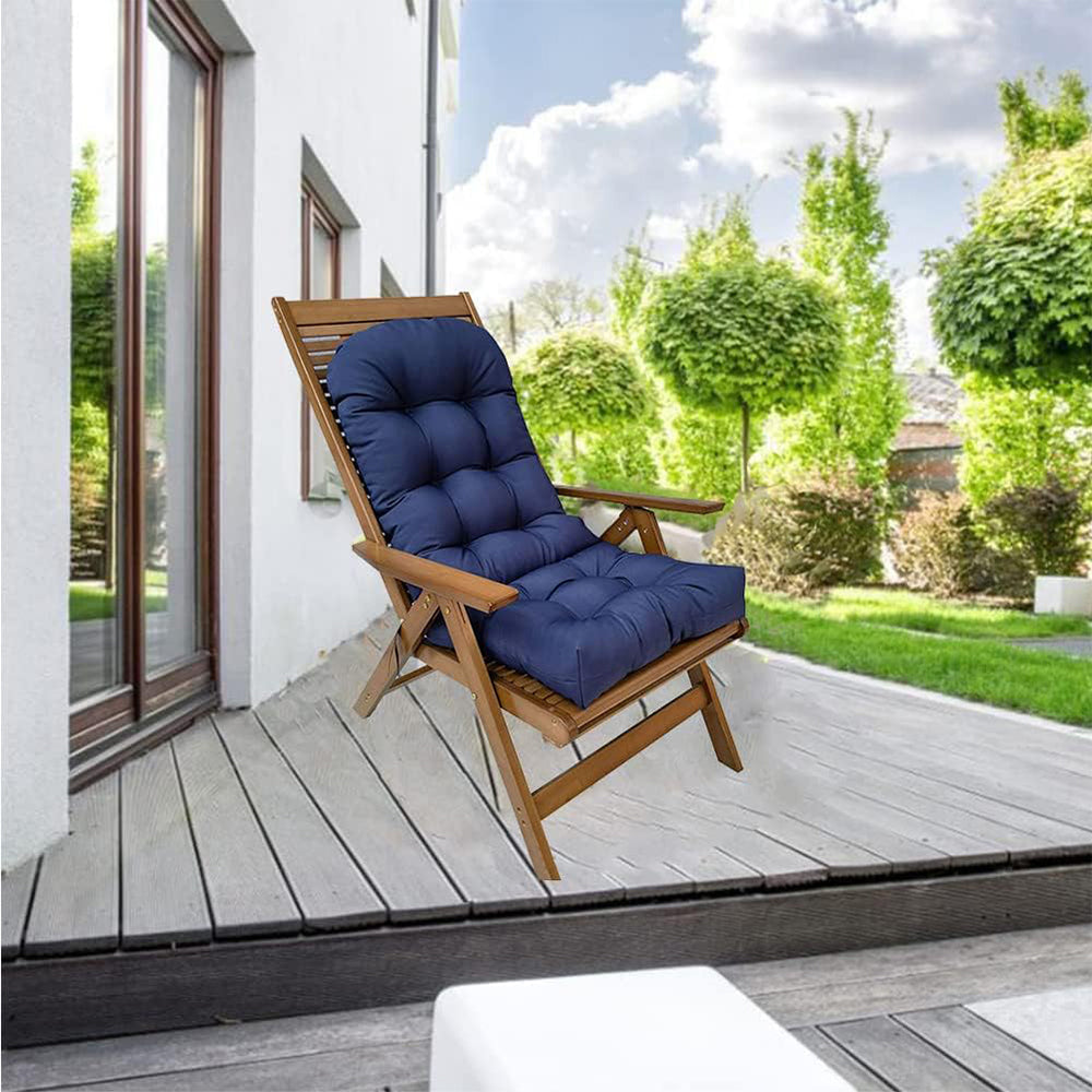 Adirondack Chair Cushion Water Resistant High Back Lounge Chair Pad Navy Blue