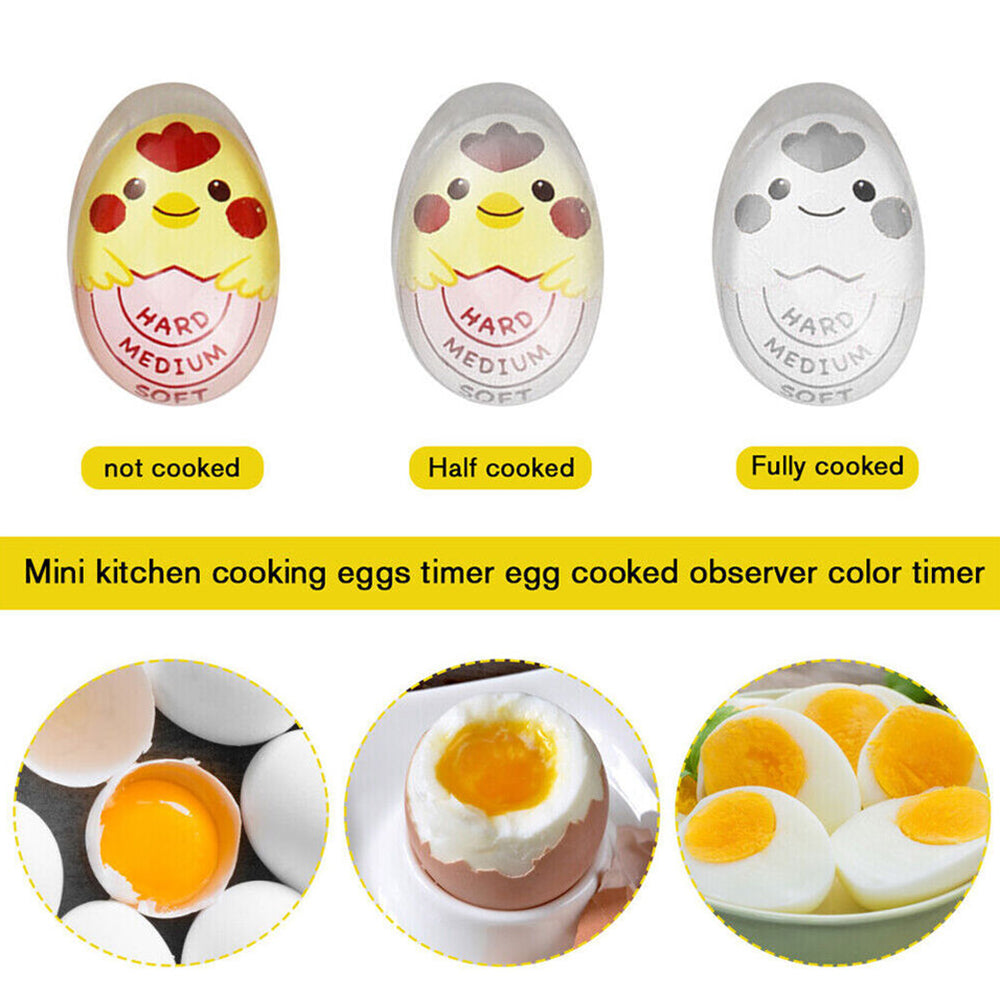 2Pcs Egg Timer Resin Boiled Egg Cooker Color Changing Cooking Temperature Tool