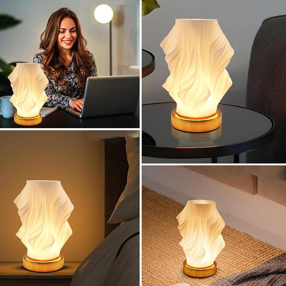 Bedside Light with Metal Base Novelty Small Bedside Table Lamp for Bedroom ST2