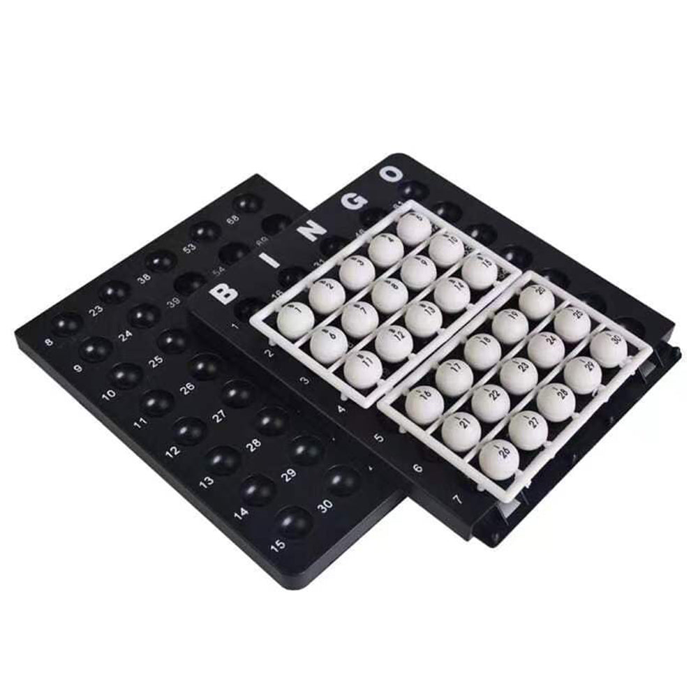 2Pcs Metal Bingo Game Machine Family Bingo Game Set with Bingo Cards