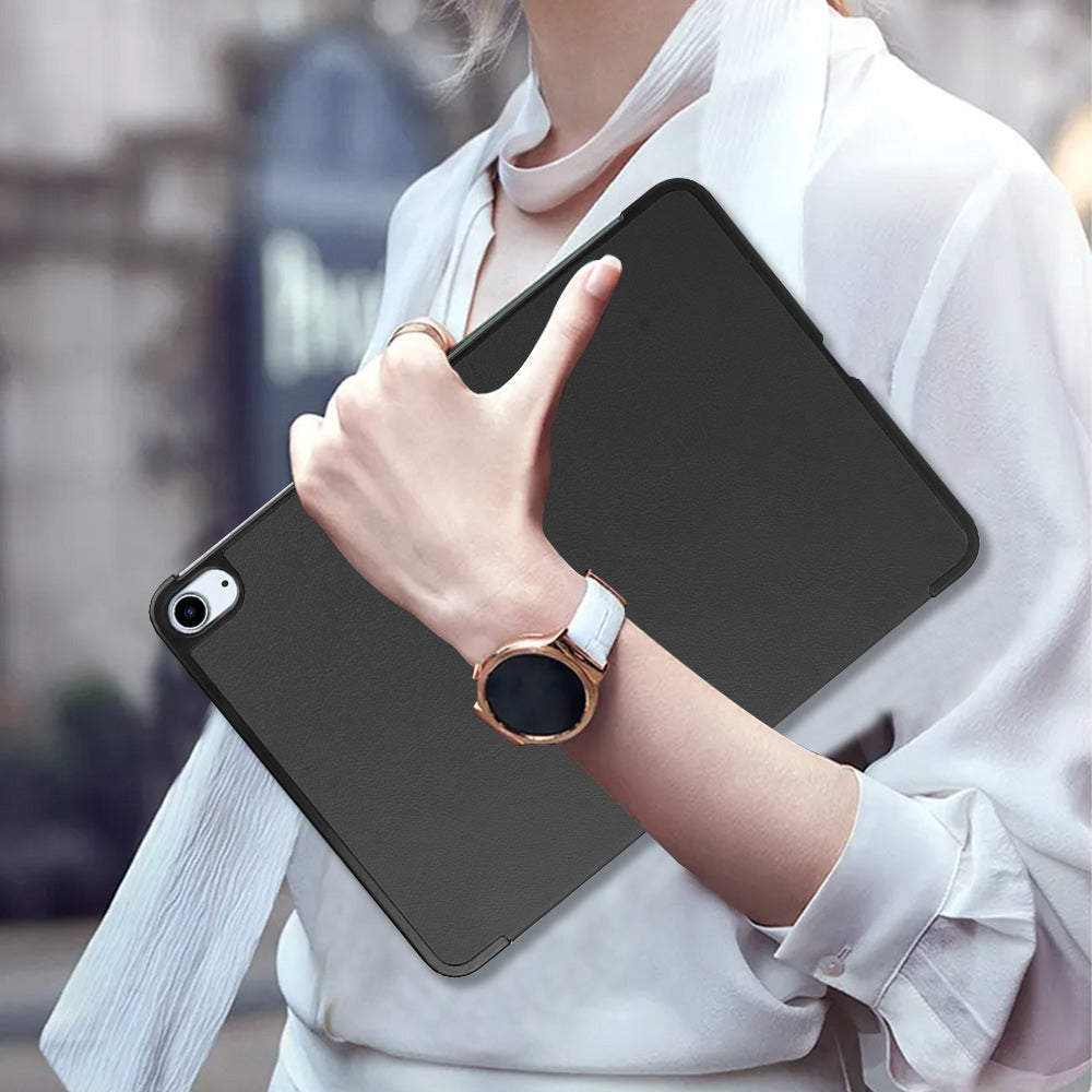 Shock-Resistant Smart Cover Case for iPad Air 13 Black