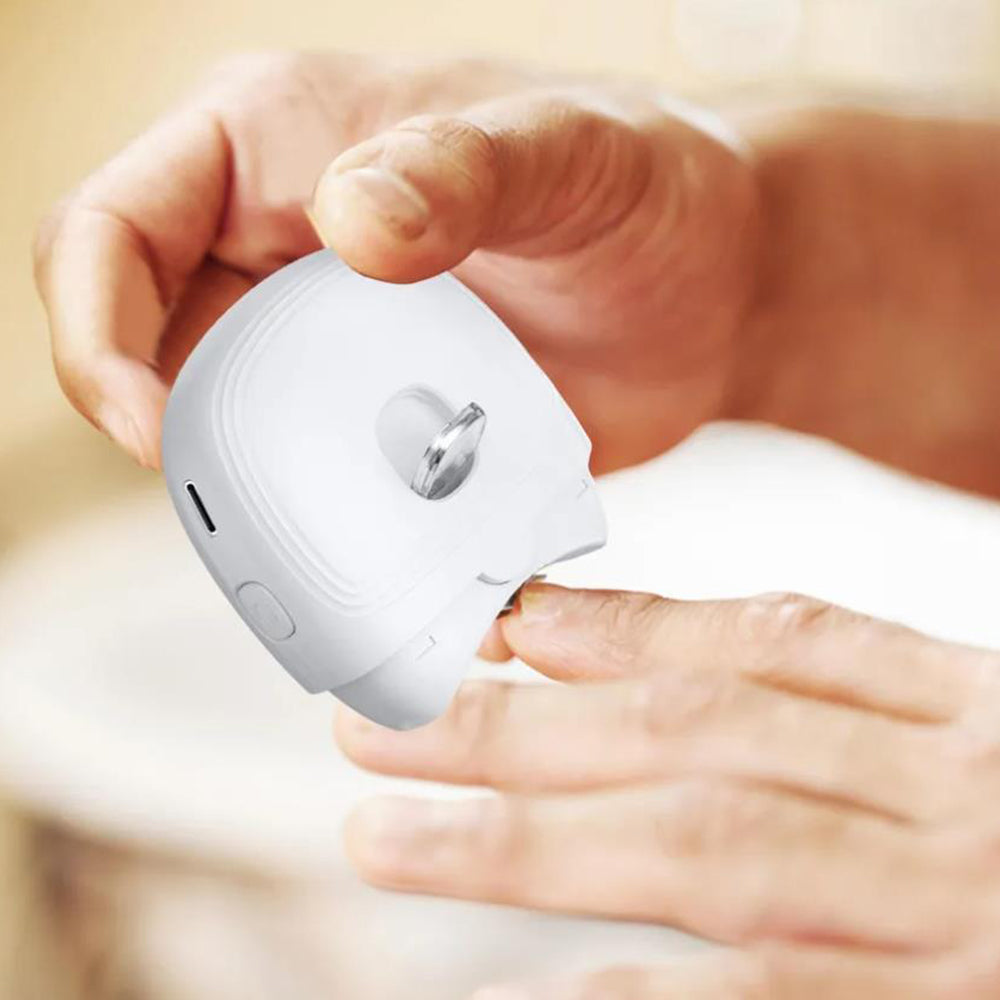 USB Electric Fingernail Clipper Automatic Light Trimmer Nail Cutter