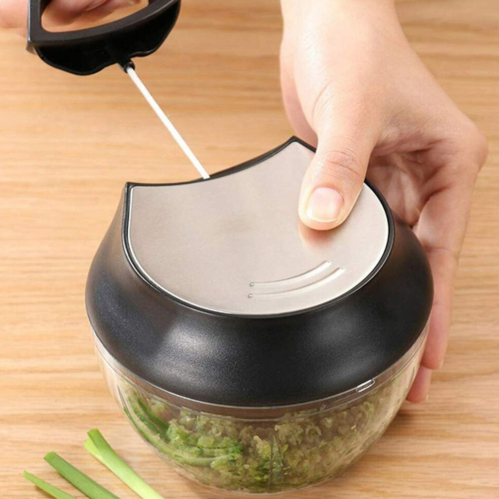 Pull String Manual Vegetable Fruit Onion Nut Chopper Mincer Mixer Slicer Dicer