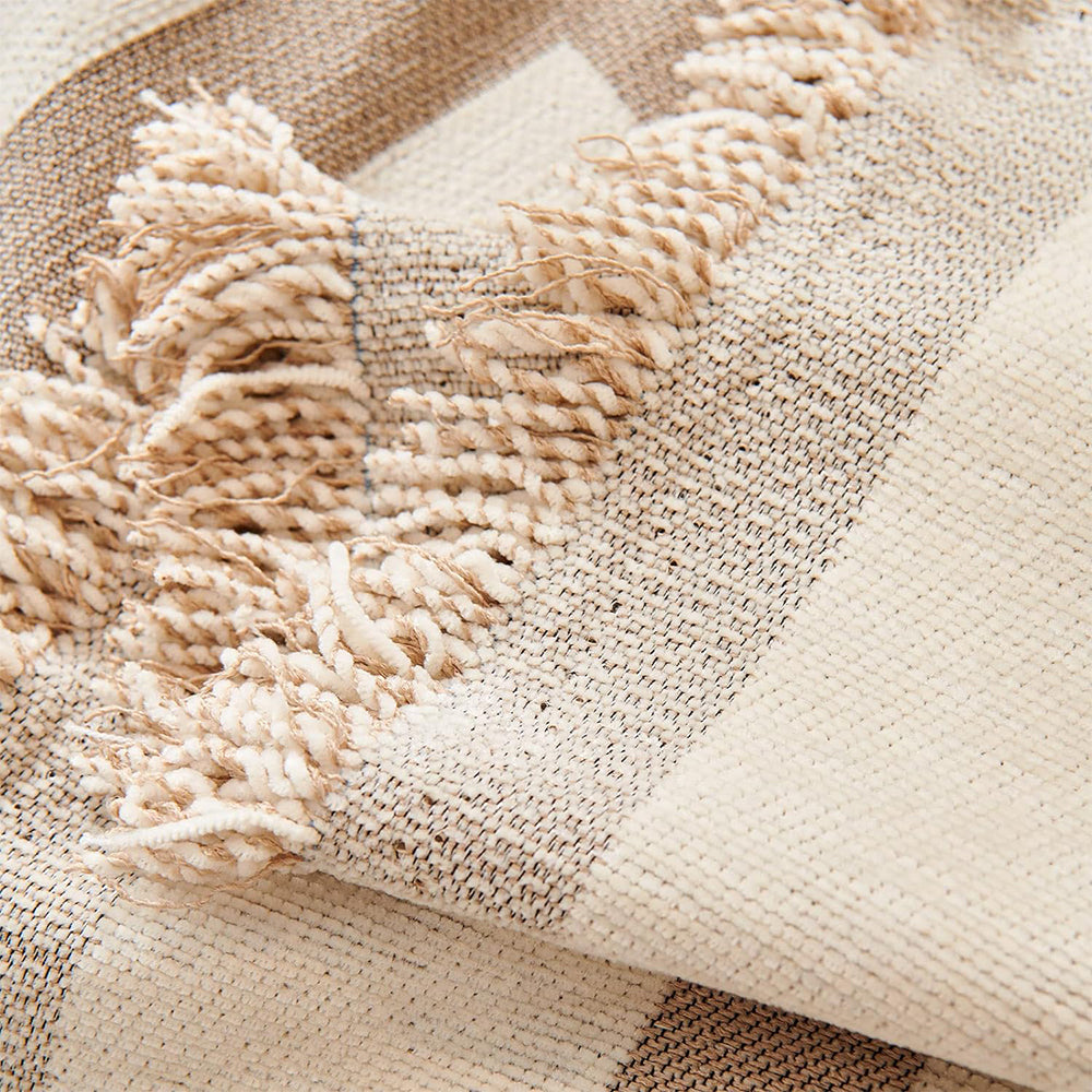 150x180cm Boho Sofa Throw Blanket Geometry Couch Cover Sofa Slipcover Beige