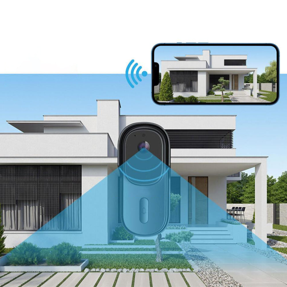 Wireless Smart WiFi Video Doorbell with Night Vision Intercom Security Camera