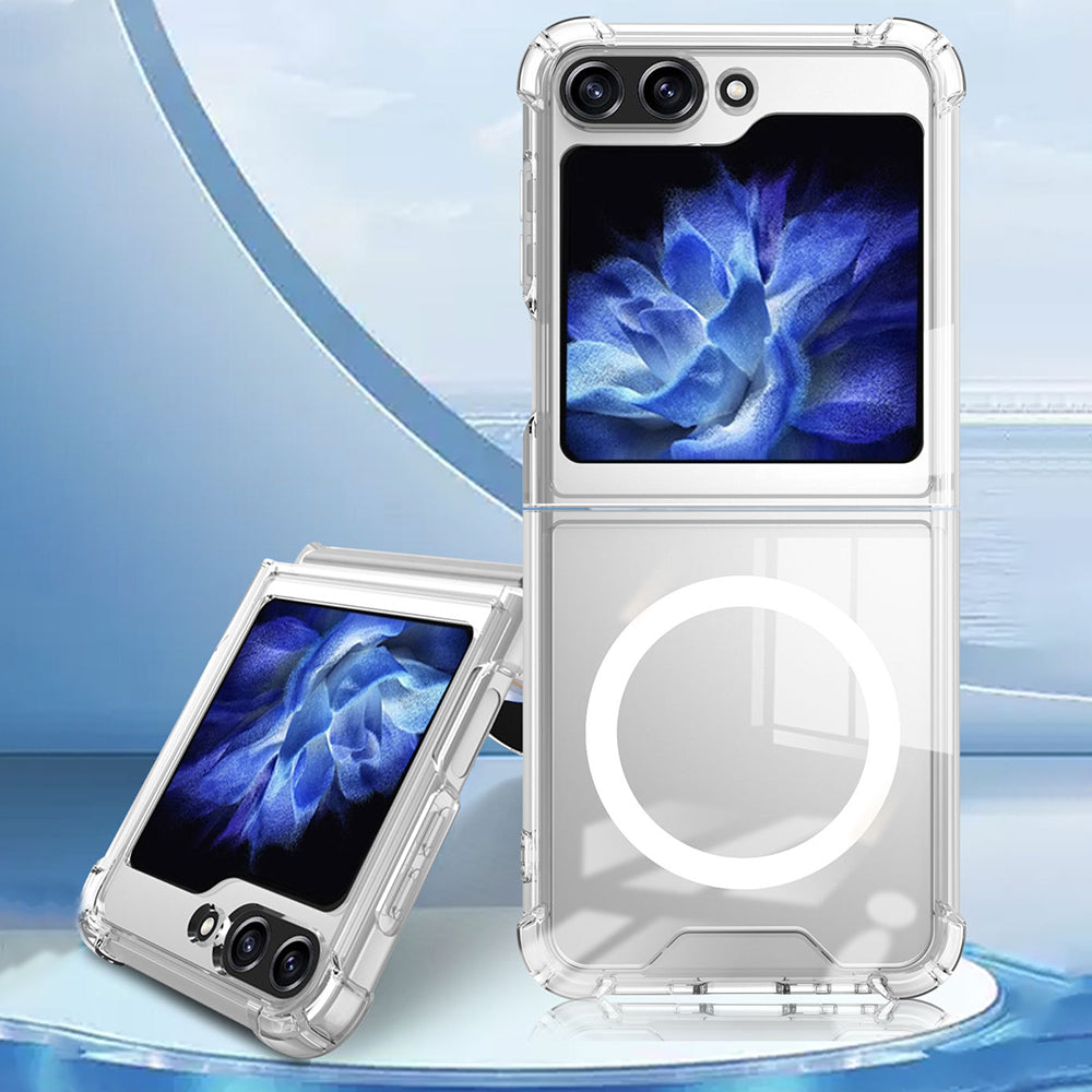 For Samsung Galaxy Z Flip5 5G Magnetic Clear Case Shockproof Phone Cover