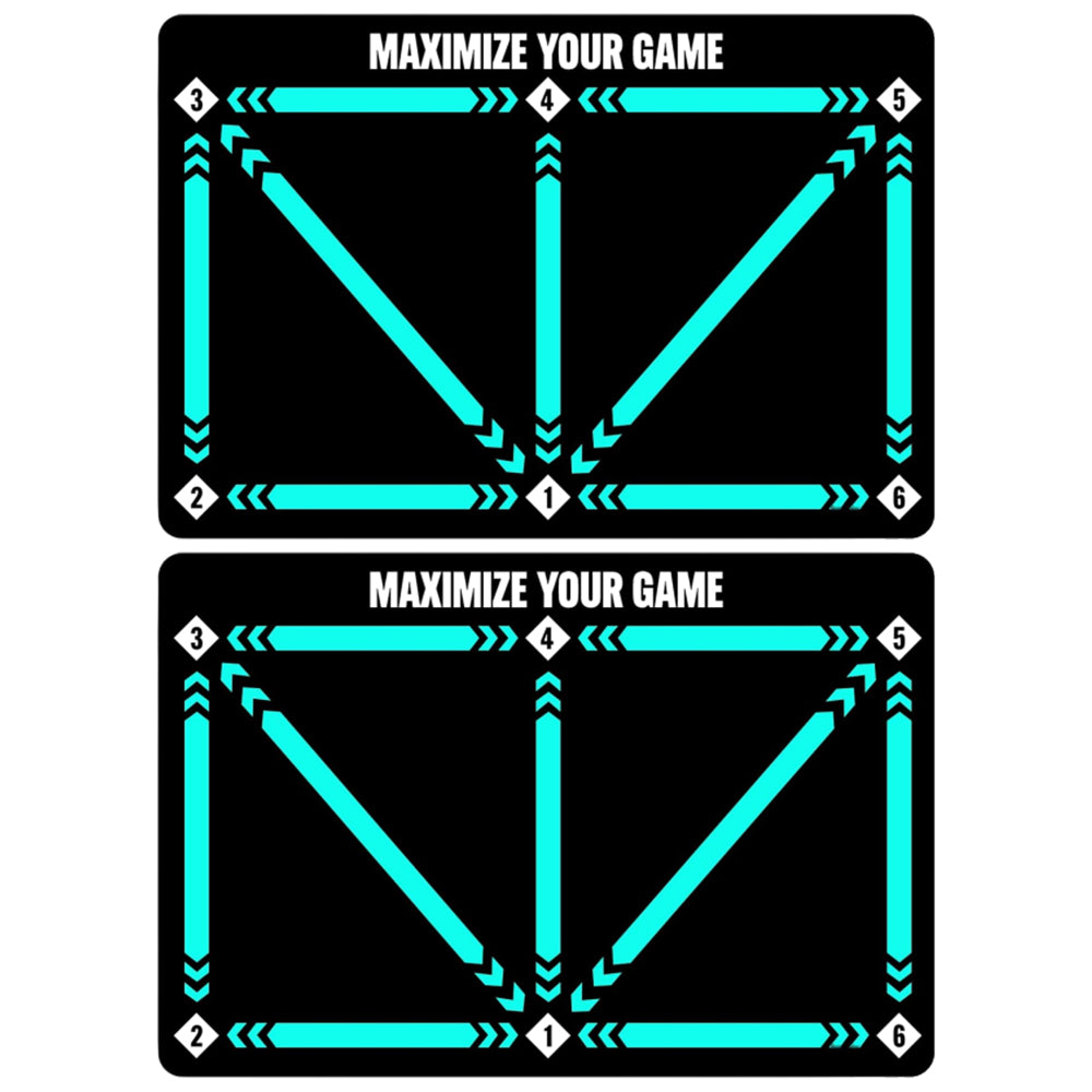 2Pcs Football Footstep Training Mat Anti-Skid Shock Absorption Training Mat