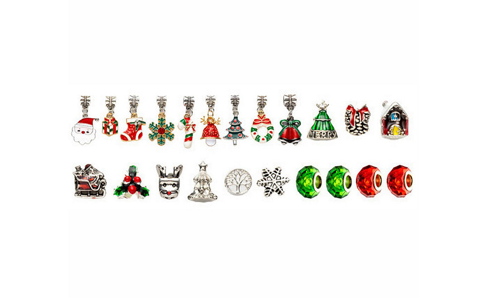24 Days Christmas Advent Calendar Bracelet Making Kit Countdown Calendar