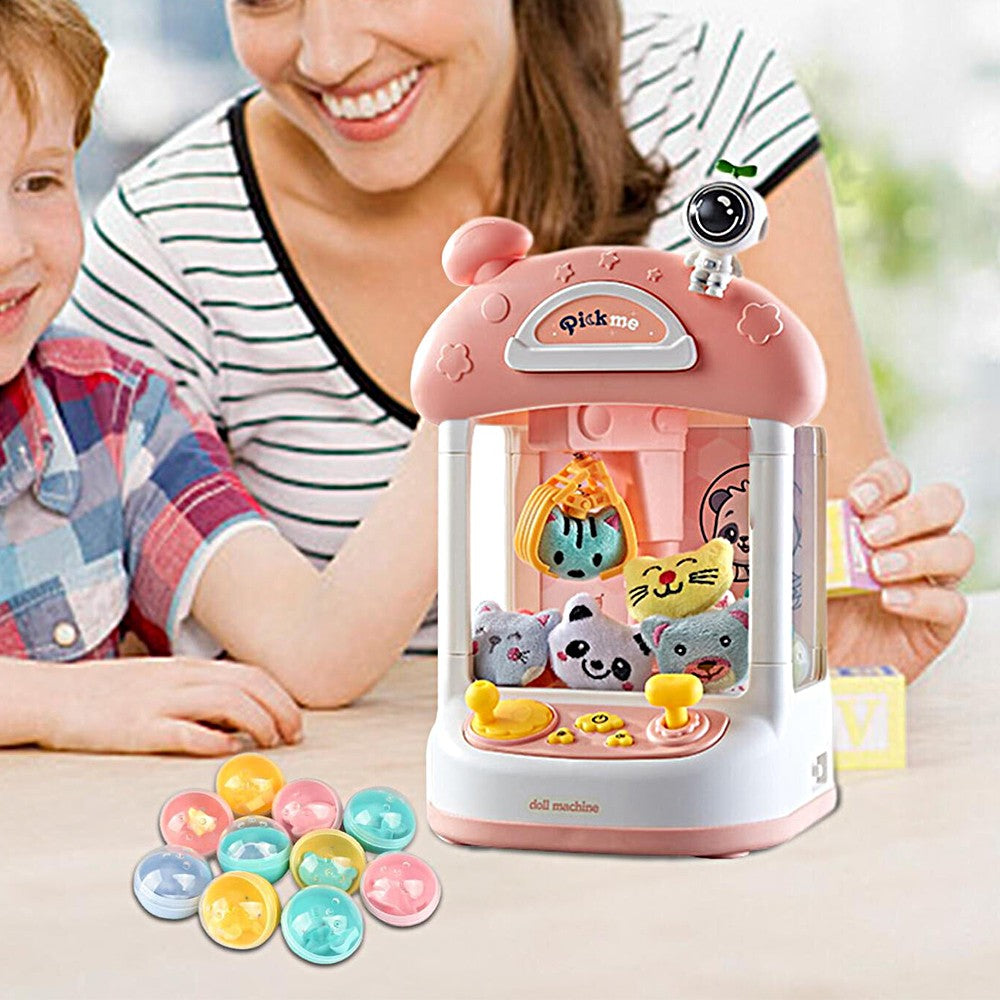 USB Kids Mini Claw Machine Arcade Doll Grabber Toy - Pink