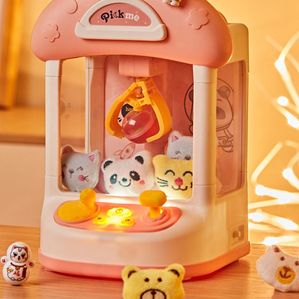 USB Kids Mini Claw Machine Arcade Doll Grabber Toy - Pink