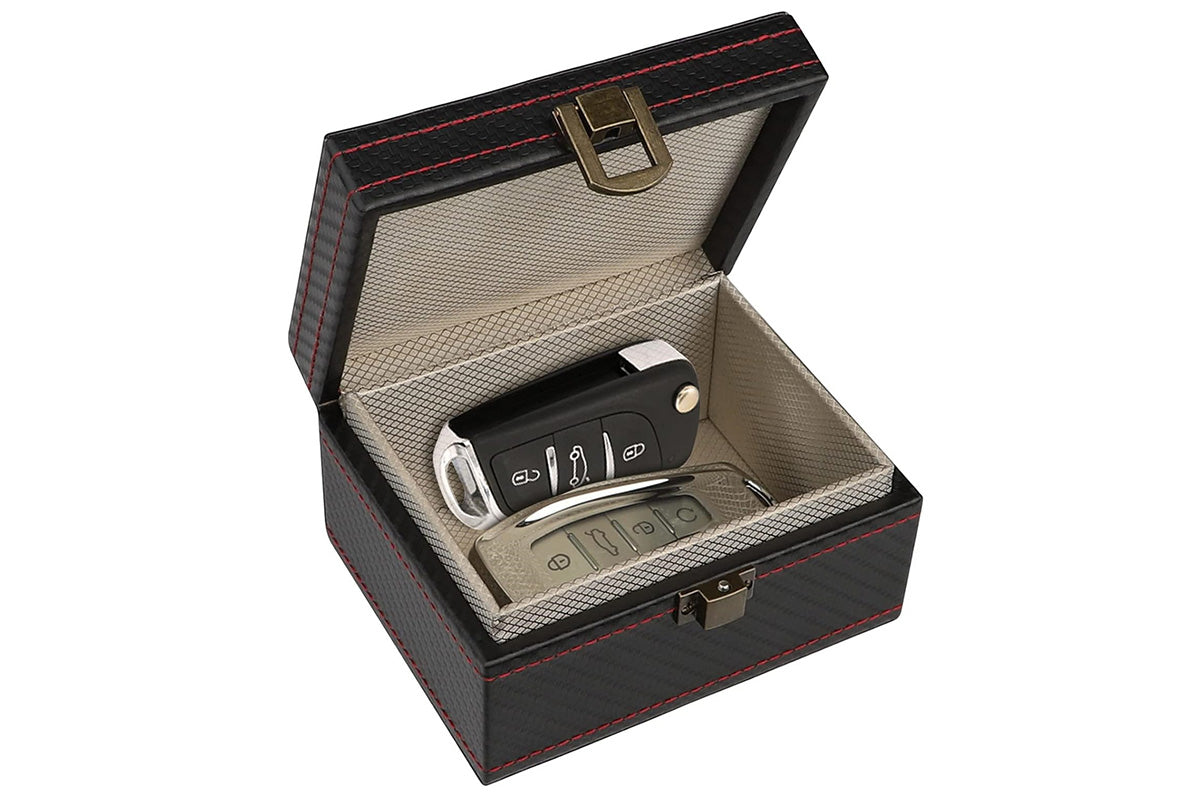 RFID Blocking Box and 2Pcs Car Key Bags Set Anti Theft RFID Security Kit