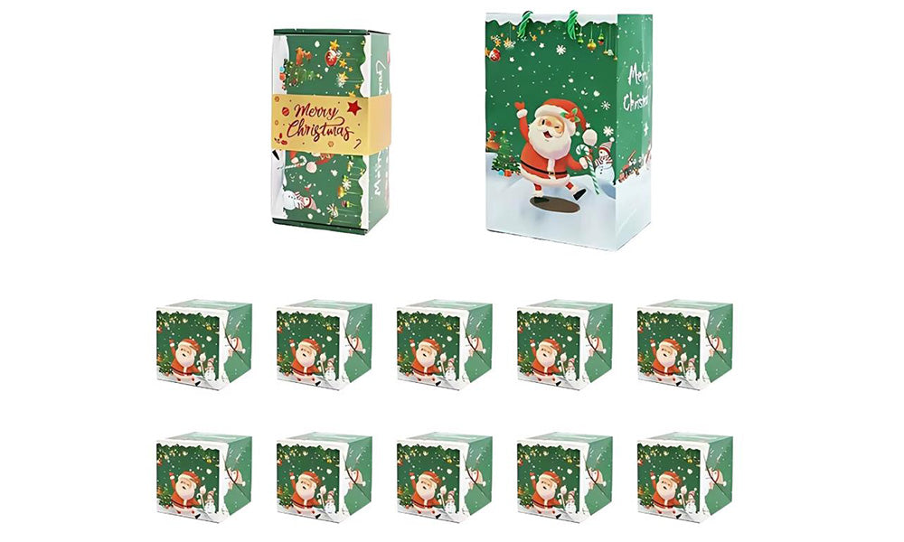 Christmas Folding Surprise Gift Box with 10 Jumping Surprise Bounce Boxes Set