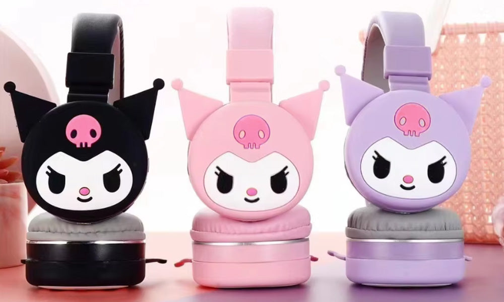 Cartoon Bluetooth Headphones with Foldable Lightweight Design for Kids