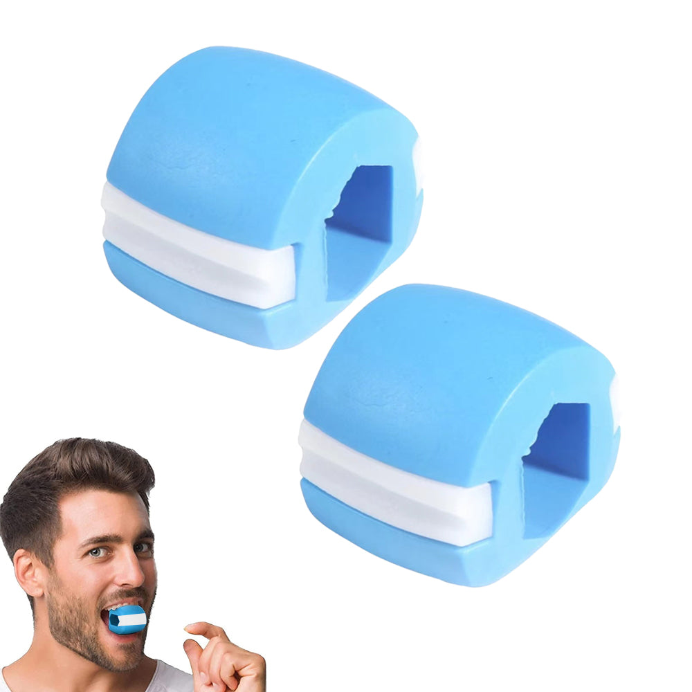 2Pcs Jawline Exerciser Facial Muscle Trainer Fitness Neck Face Toning Tool-Blue