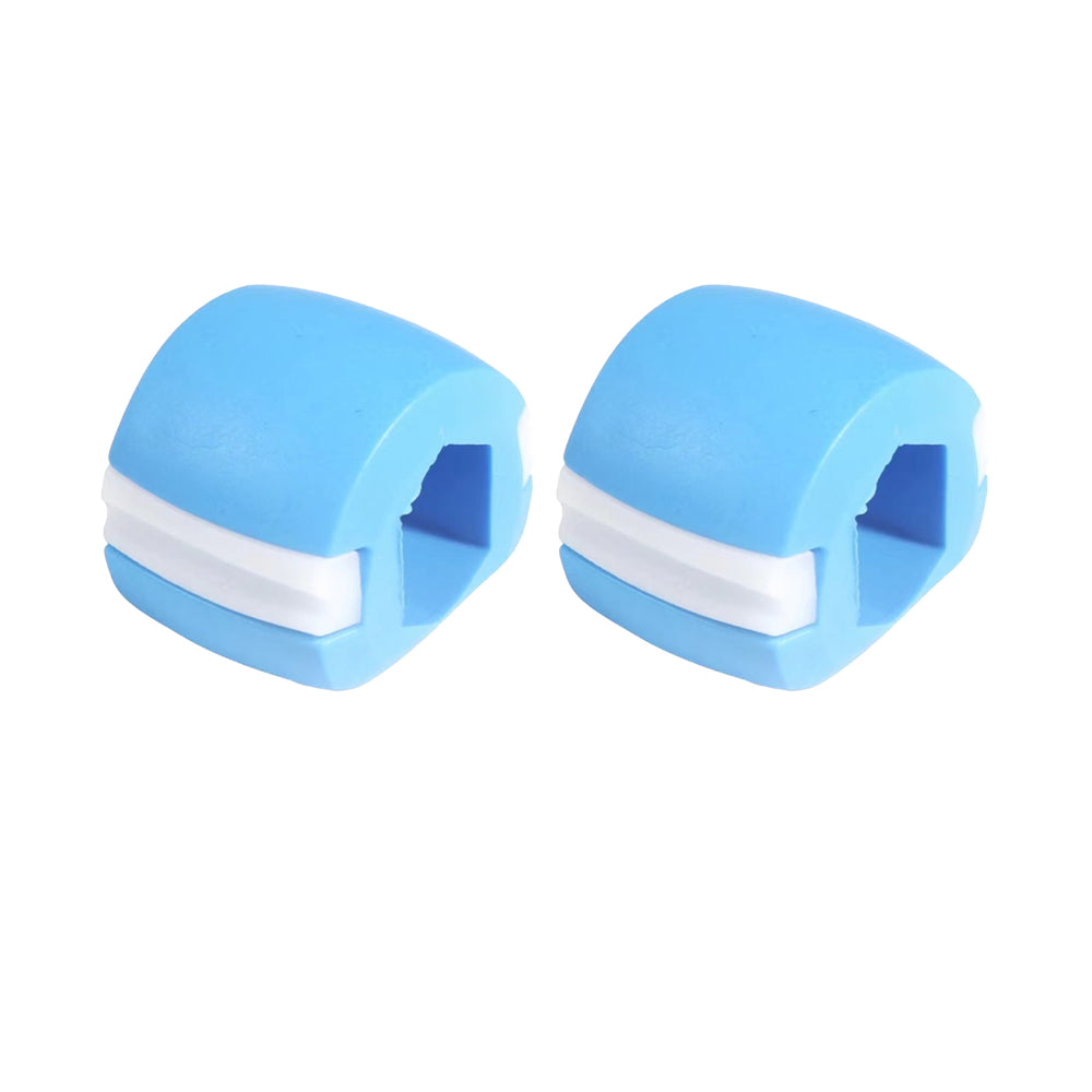 2Pcs Jawline Exerciser Facial Muscle Trainer Fitness Neck Face Toning Tool-Blue