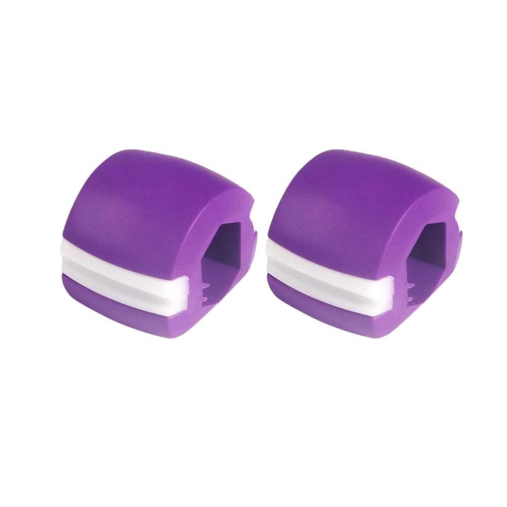 2Pcs Jawline Exerciser Facial Muscle Trainer Neck Face Toning Tool - Purple