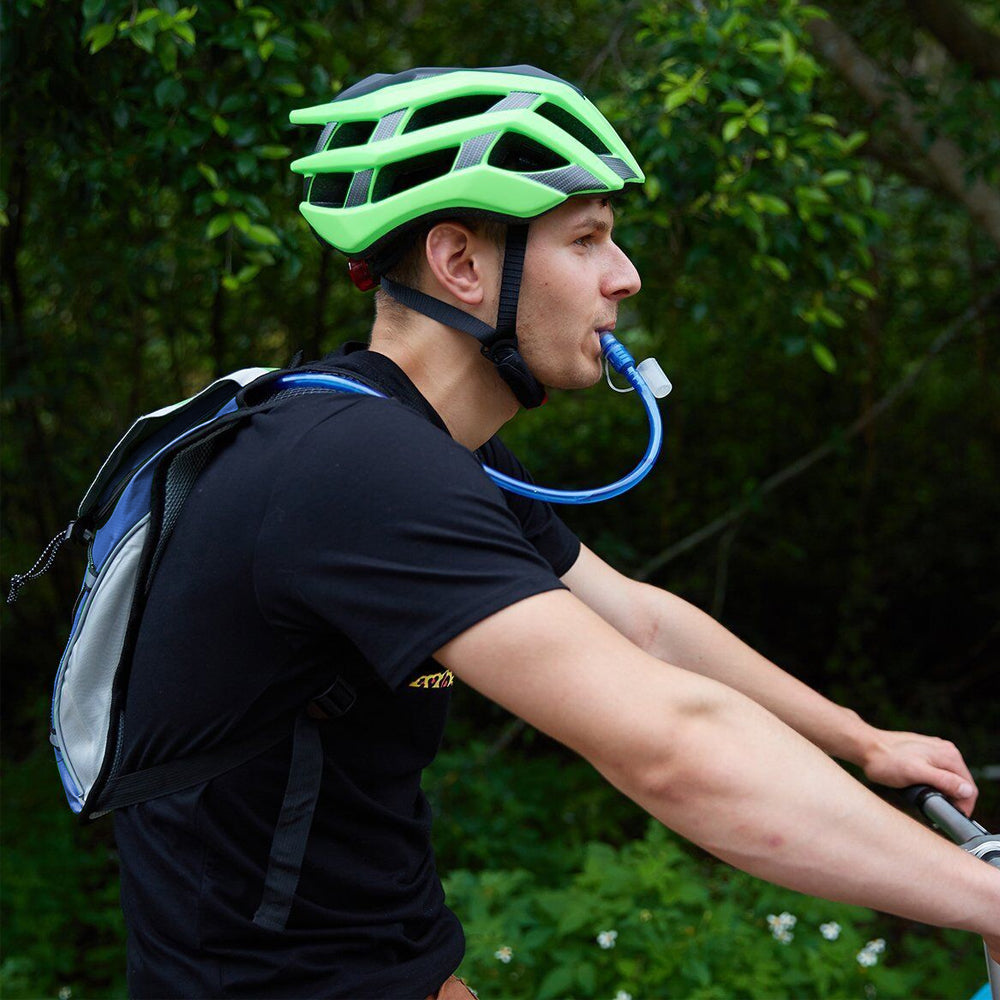 Hydration Backpack Pack with 2L Water Bladder for Hiking Running Biking - Blue