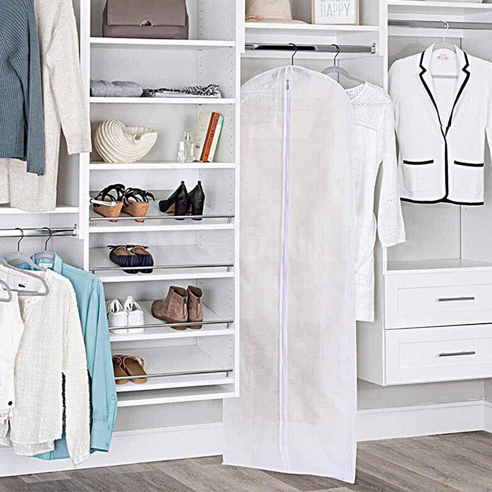 180CM Wedding Dress Garment Bag White Extra Large Bridal Gown Storage Bag