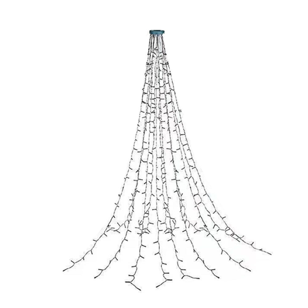 2M 200 LEDs Outdoor Cluster Christmas Tree Lights 8 Strands Fairy Light Xmas Lights Multicolor Light